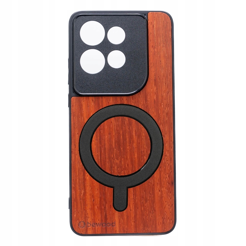 Drewniane Etui Bewood do Motorola Edge 50 Neo 60 Neo Padouk z MagSafe