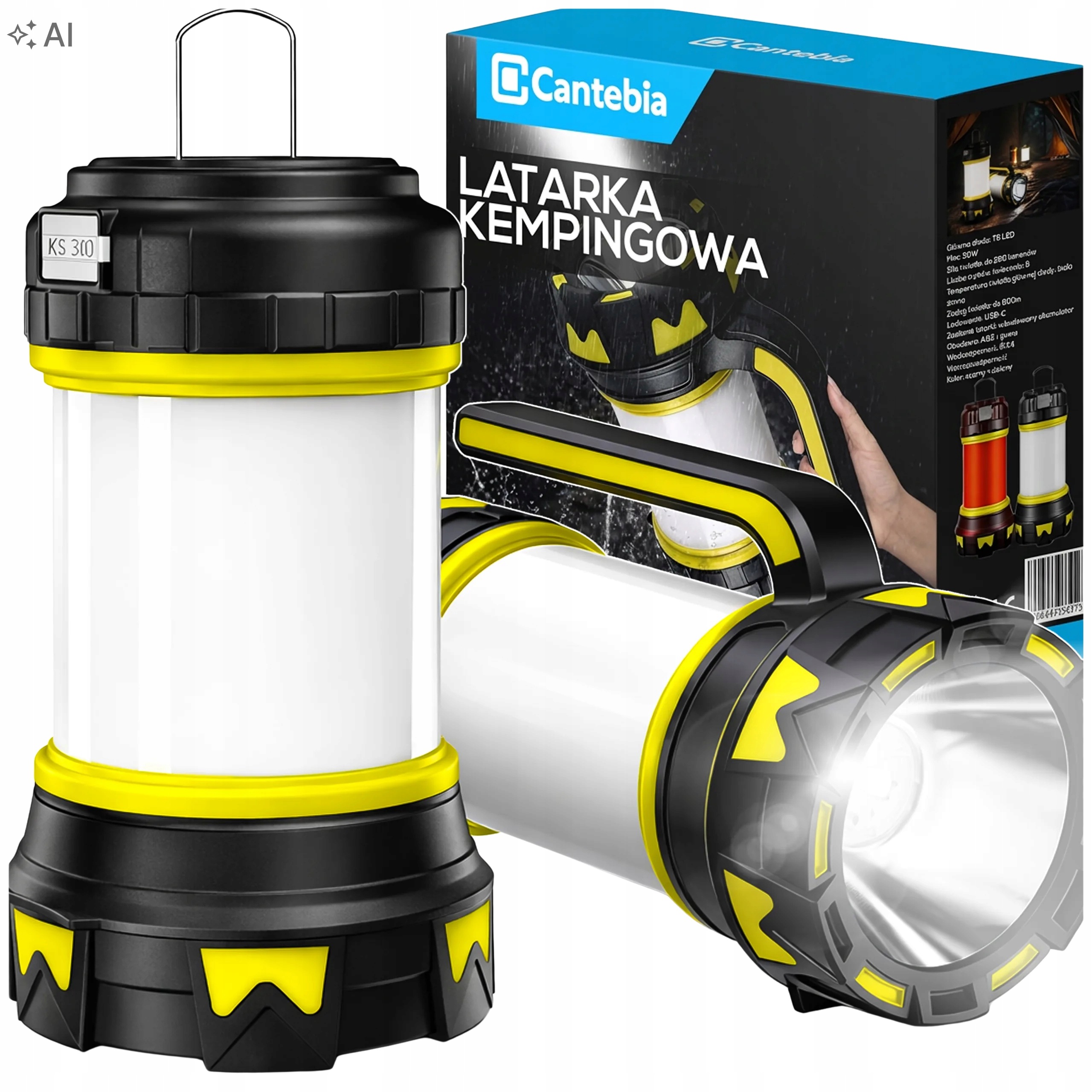 Lampa Turystyczna Latarka Kempingowa Wielofunkcyjna Powerbank Led Namiot