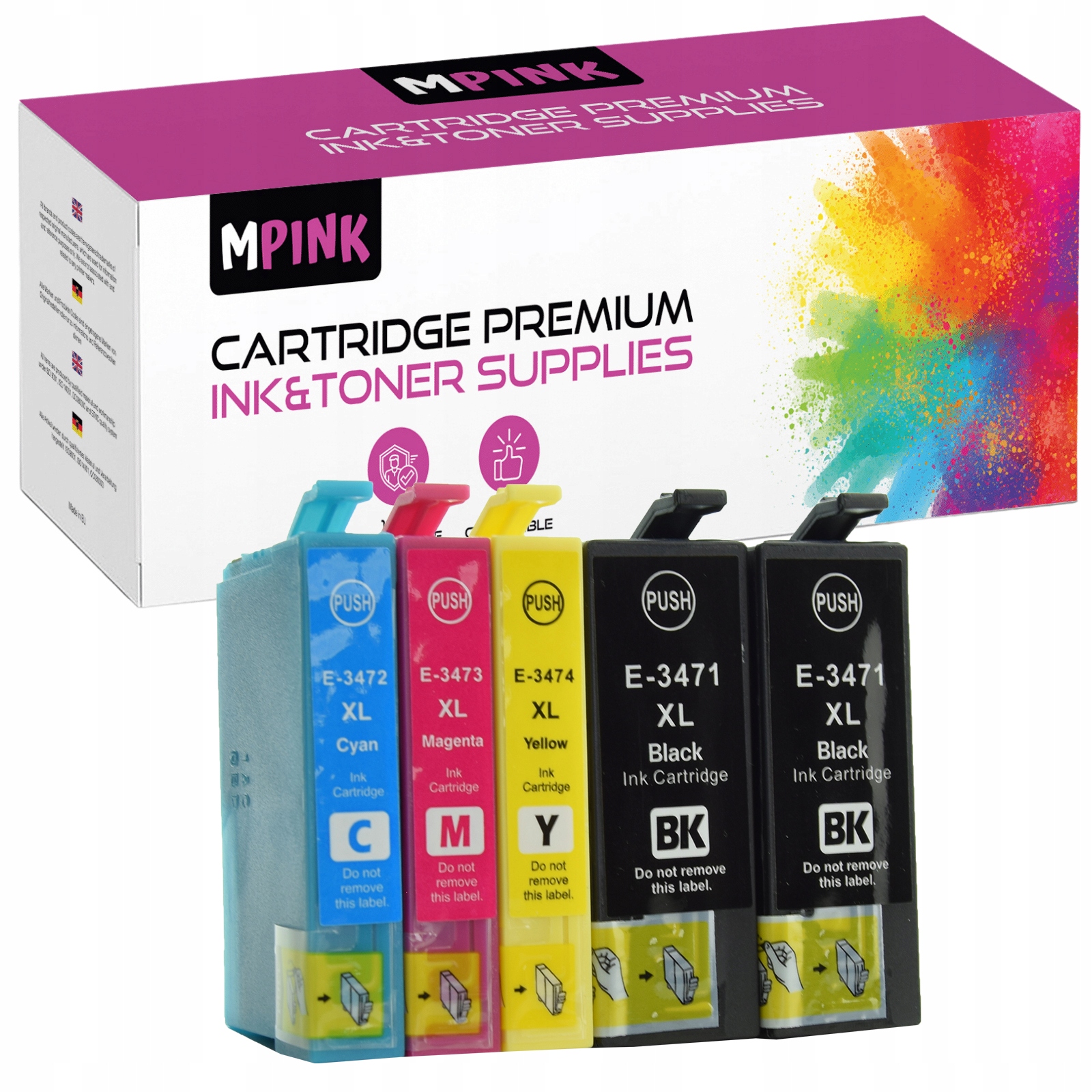 

5x Tusze do Epson WF-3720DW WF-3725DWF T34XL T3471