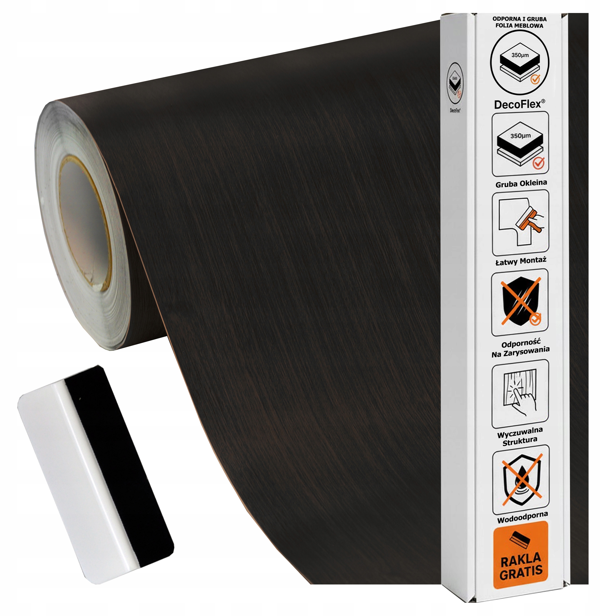 Samolepicí nábytková dýha 122 x 500 cm, deska dveří, silná struktura, dřevo