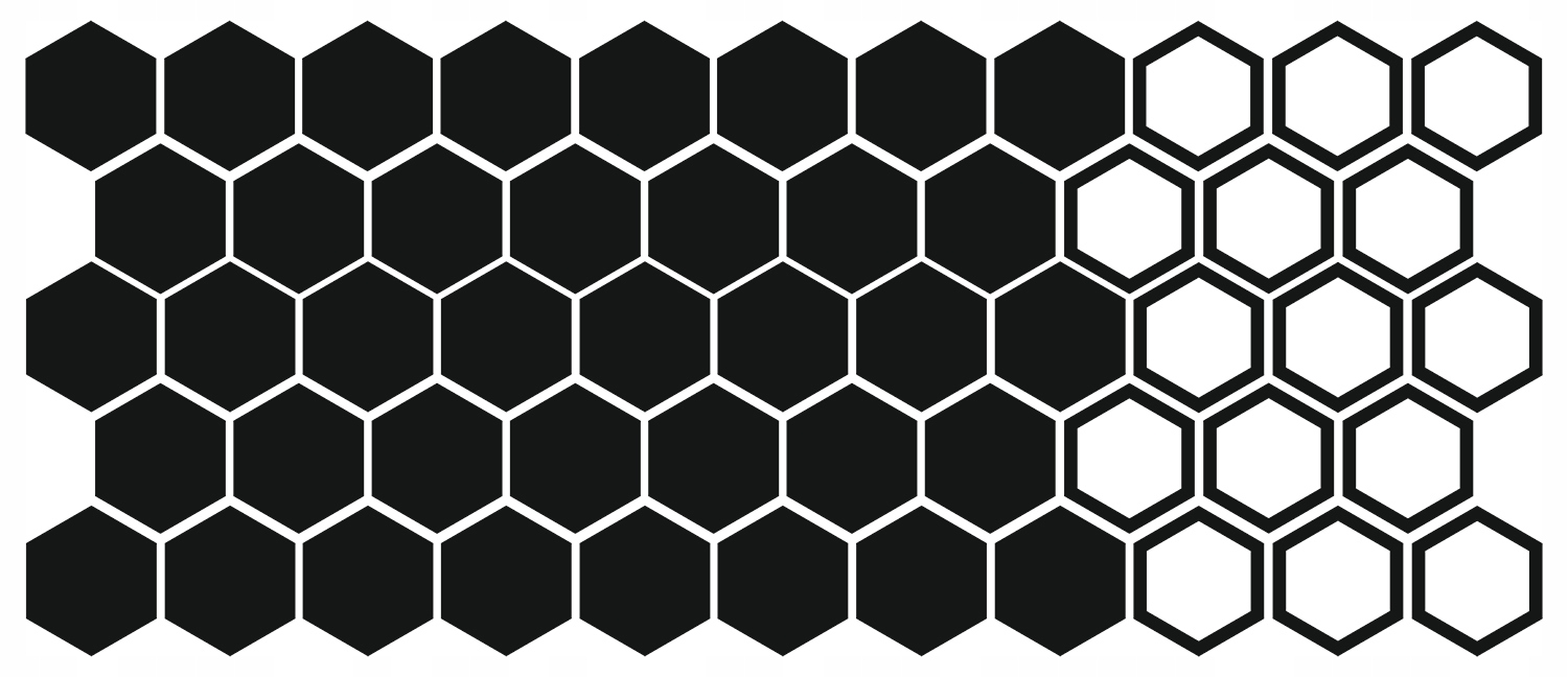

Naklejki na Auto Motyw Hexagon 53sztuki 8cm