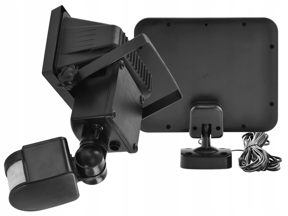 SOLARNY NAŚWIETLACZ 100 LED Z CZUJNIKIEM RUCHU Kod producenta SFL100LED 6000K FS