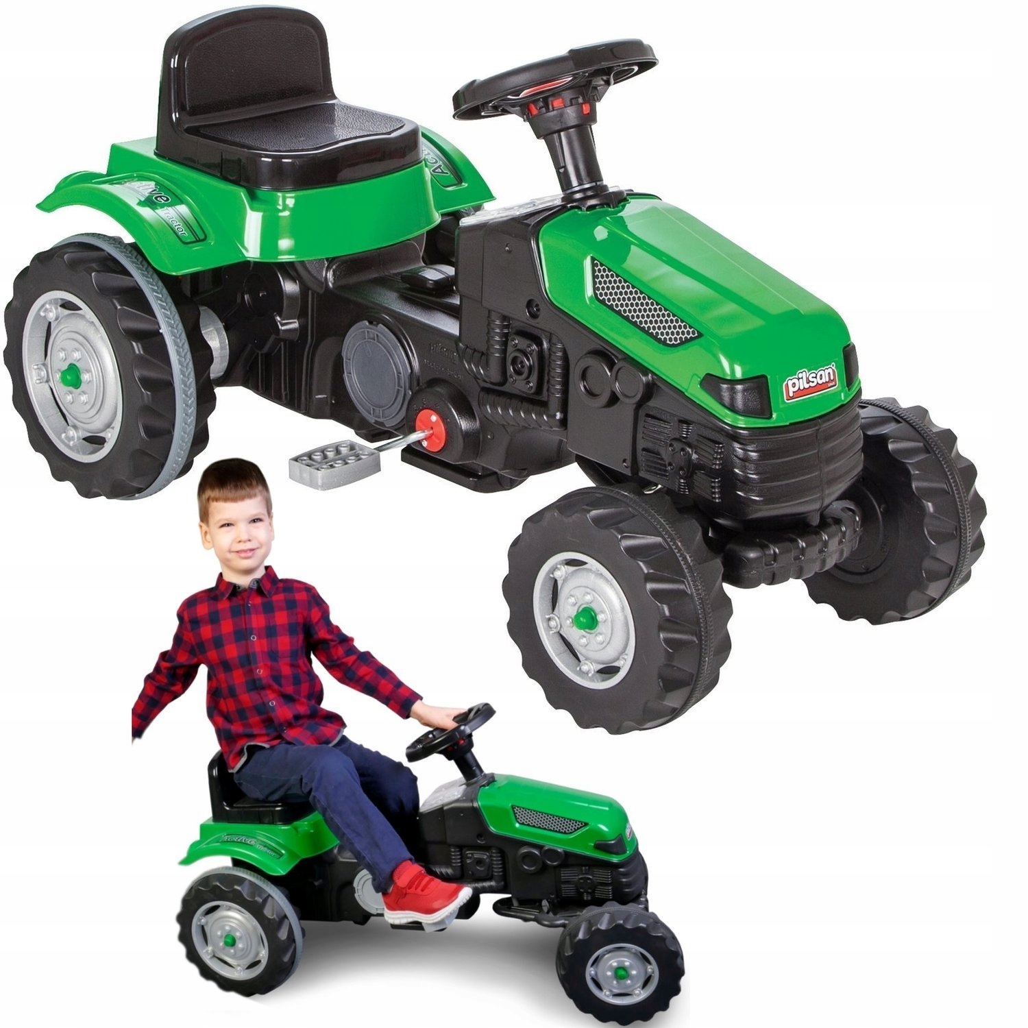 

Traktor Na Pedały Dla Dzieci Ogromny XL Klakson