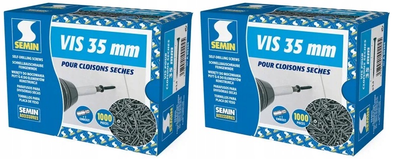 SEMIN WKRĘTY DO METALU VIS 3,5X35MM - 2x 1000 SZT — zestaw 2 szt.