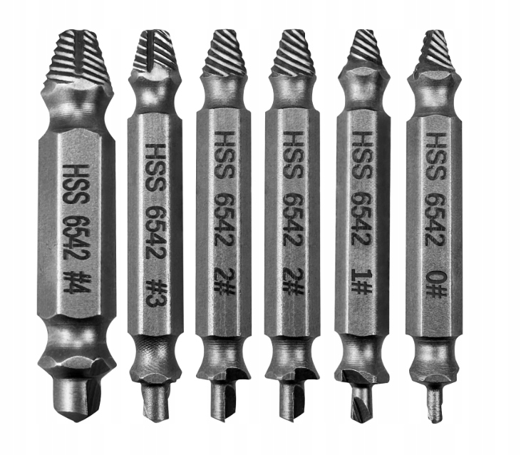 Wykrętaki Do Zerwanych Urwanych Śrub Zestaw 6