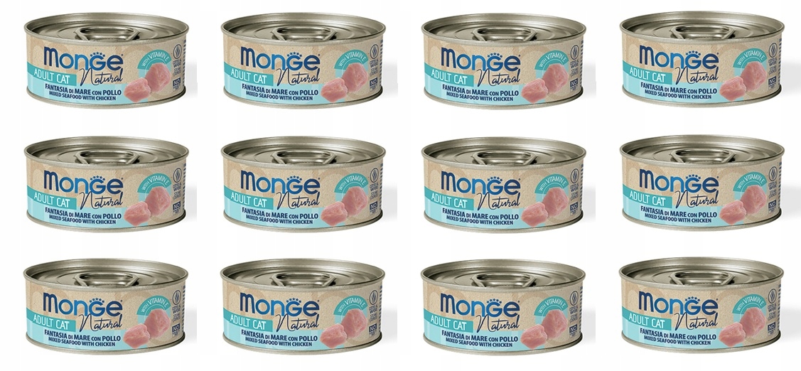 Levně Monge Natural Mořské plody s kuřecím masem 12 x 80 g