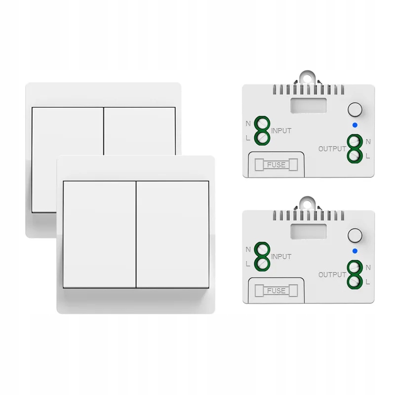 2 Bezbateriový Bezdrátový Vypínač Světla 2 Přijímač