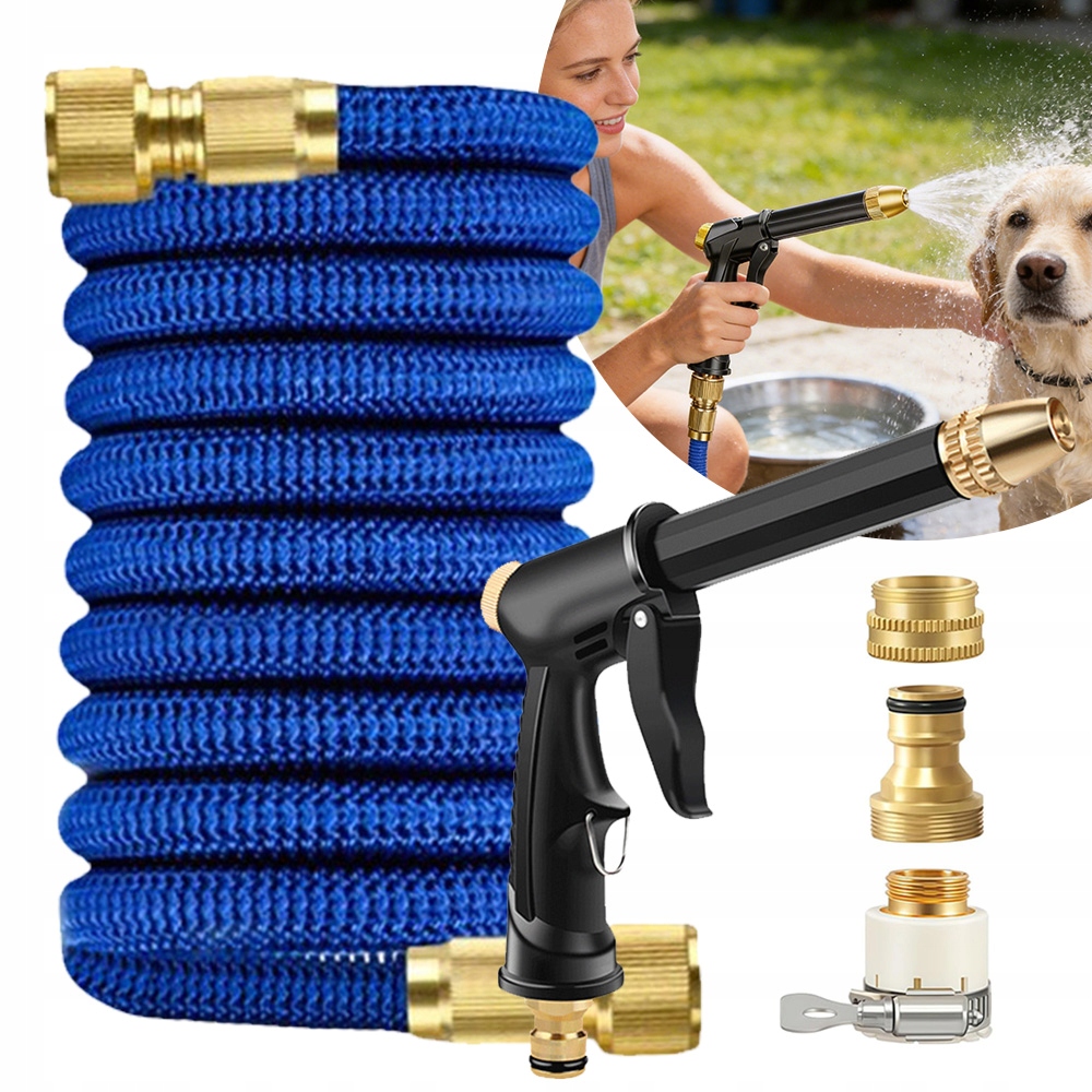 Hadice zahradní roztahovací zavlažovací sada spojková pistole zavlažovač 15 m