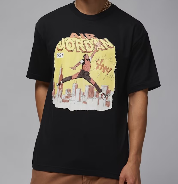 Tričko Nike Air Jordan Comic T-Shirt vel. S Org All black