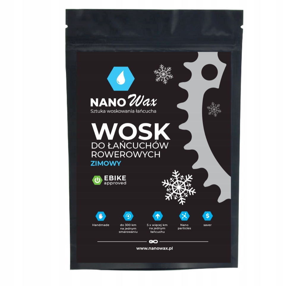 Wosk Stały NanoWax E-bike Zimowy Smar do Rowerów Elektrycznych 300g