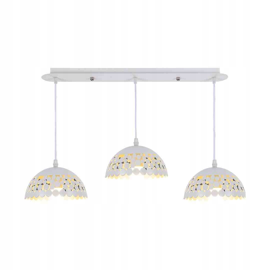 MiLAGRO Závesná lampa Lisa Biela 3Xe27 Stropný luster Osvetlenie