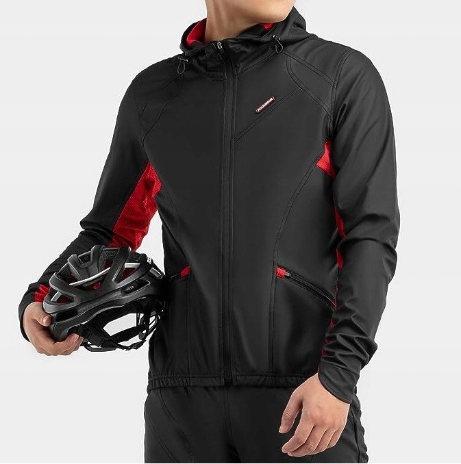 Rockbros sportovní zimní bunda s kapucí odolná proti větru