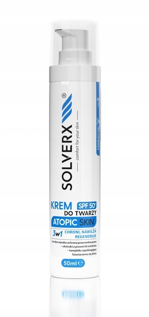 Solverx Atopic Skin Krem do twarzy do skóry atopowej z SPF50+ 50ml