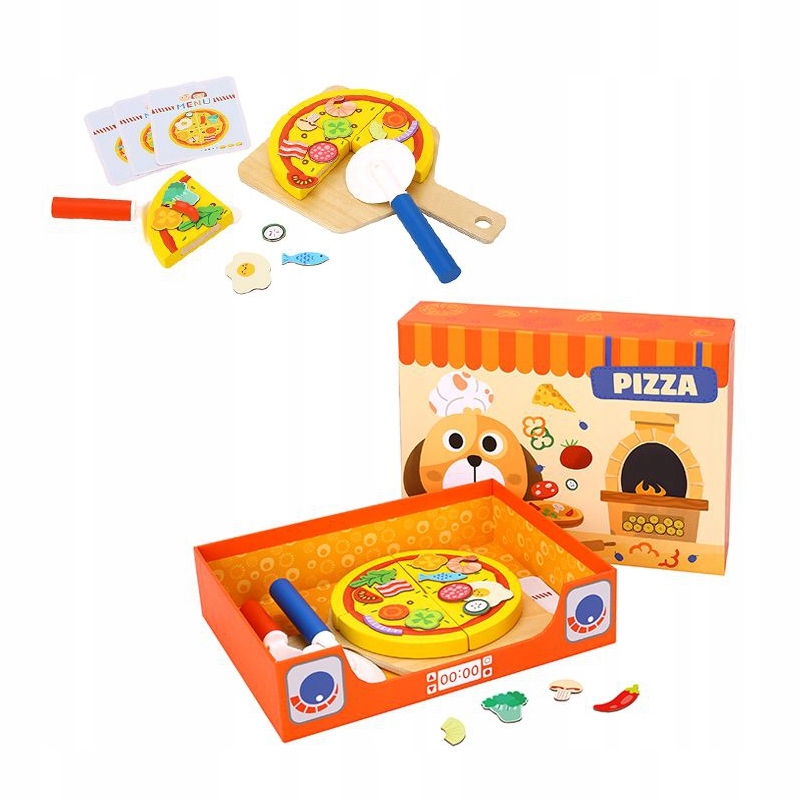 

Tooky Toy Drewniany Zestaw do Pizzy 39 el.