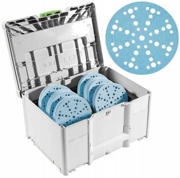 Disky Festool P80 P120 P180 P220 Systainer Na Materiály 100 Krúžkov D225