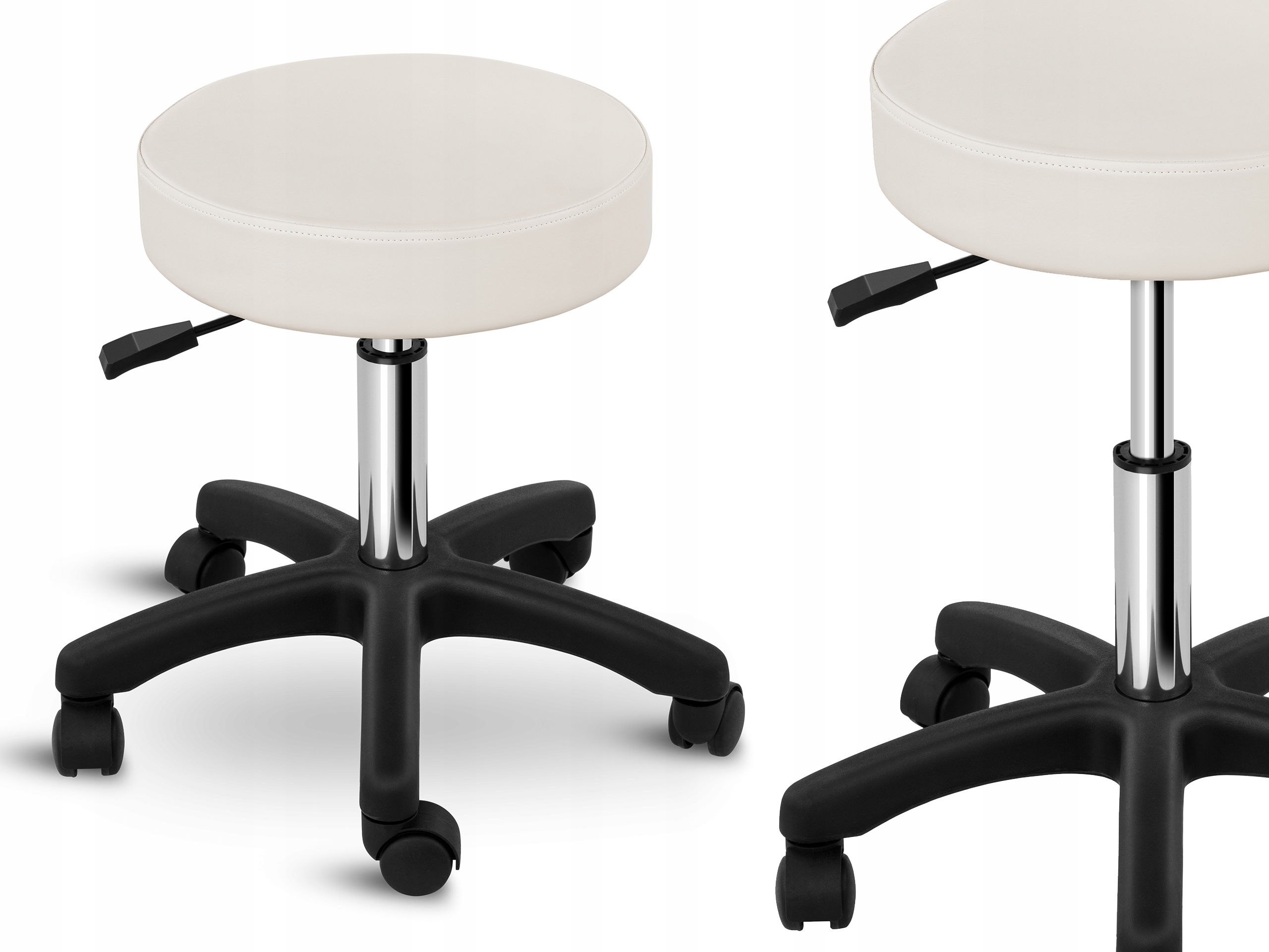 Otočná kosmetická stolička Physa Aversa na kolečkách béžová