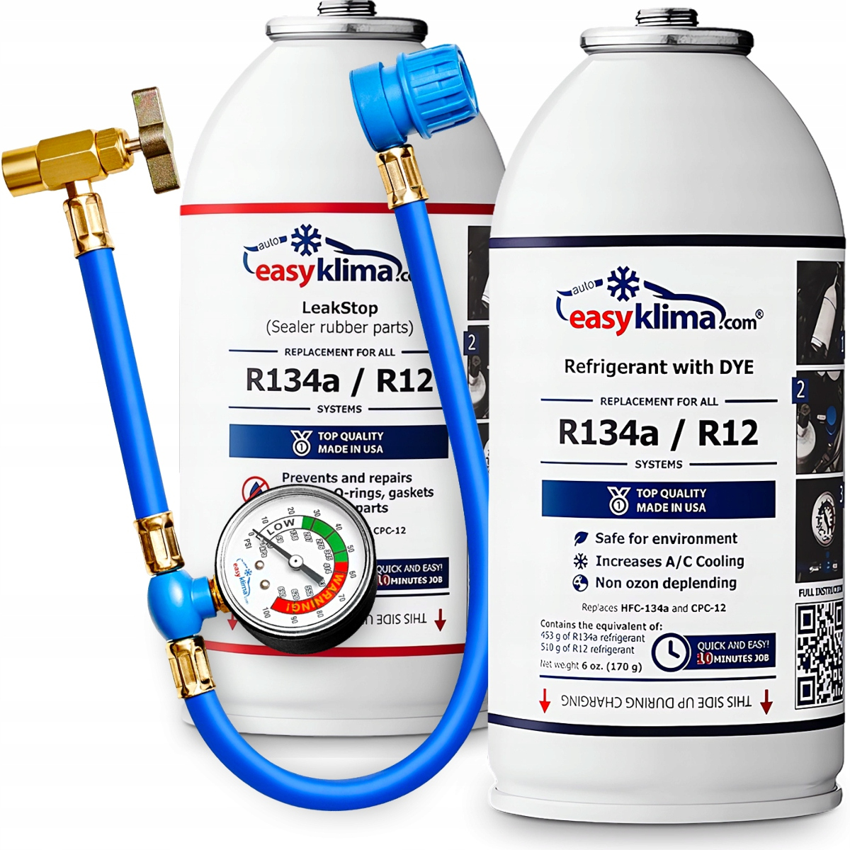 Sada Chladiaci faktor R134a Tesniaci prostriedok R134a 719 g Hadica Manometer