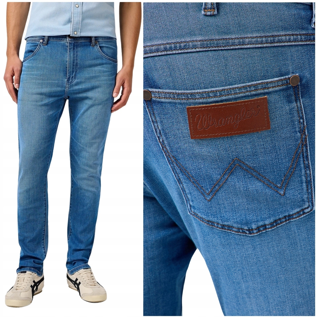 Wrangler Larston Slim 365 Cool Haze prodyšné džínové kalhoty W30 L32