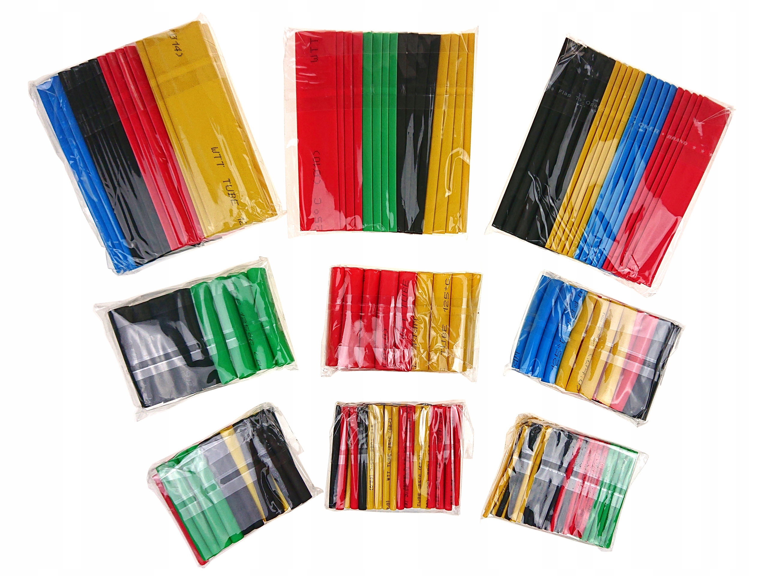 KOSZULKI RURKI TERMOKURCZLIWE ZESTAW KOSZULEK TERMOKURCZLIWYCH RURKA 326szt