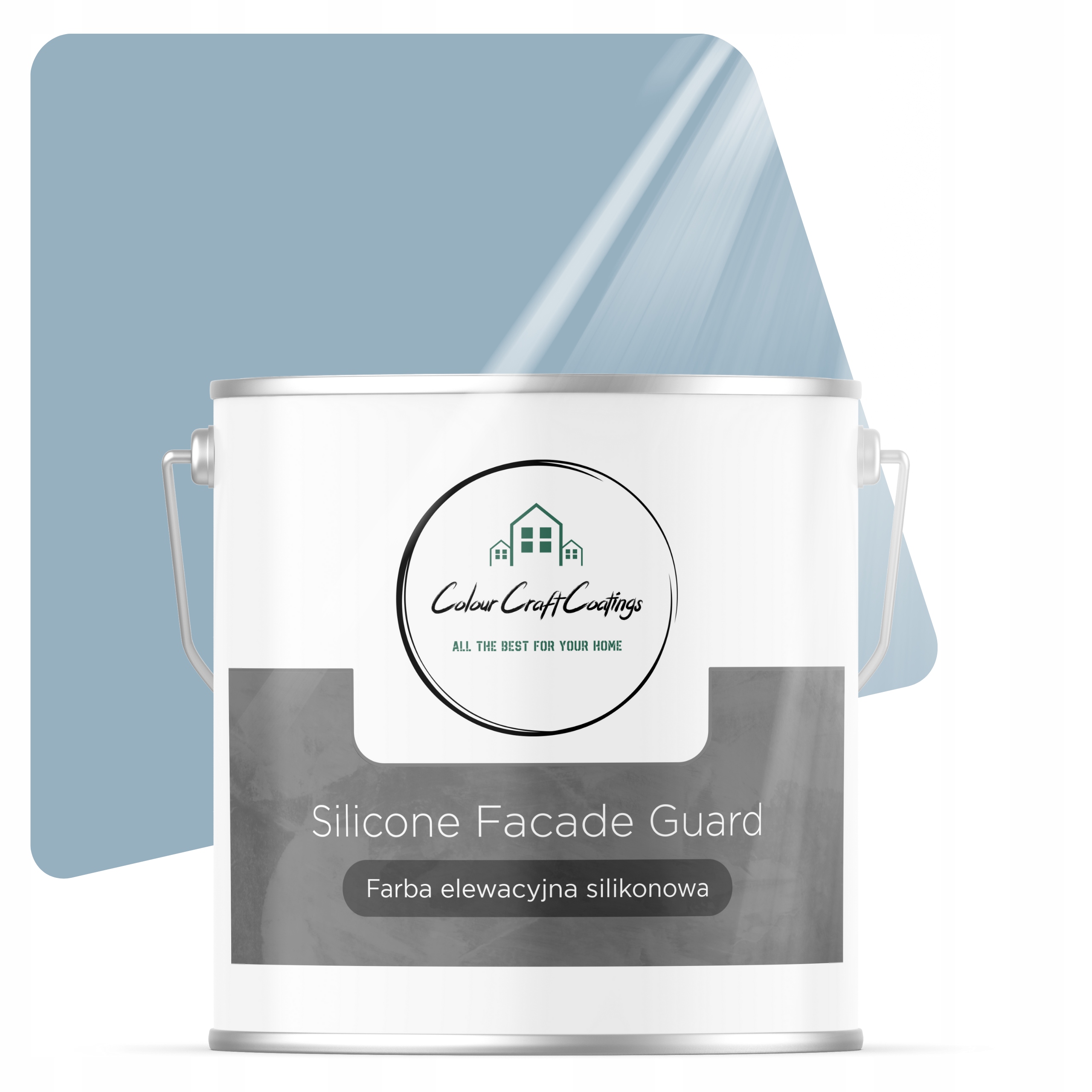 Fasádna Farba Fasádna Silikónová Vonkajšia Modrošedá 5 L F124