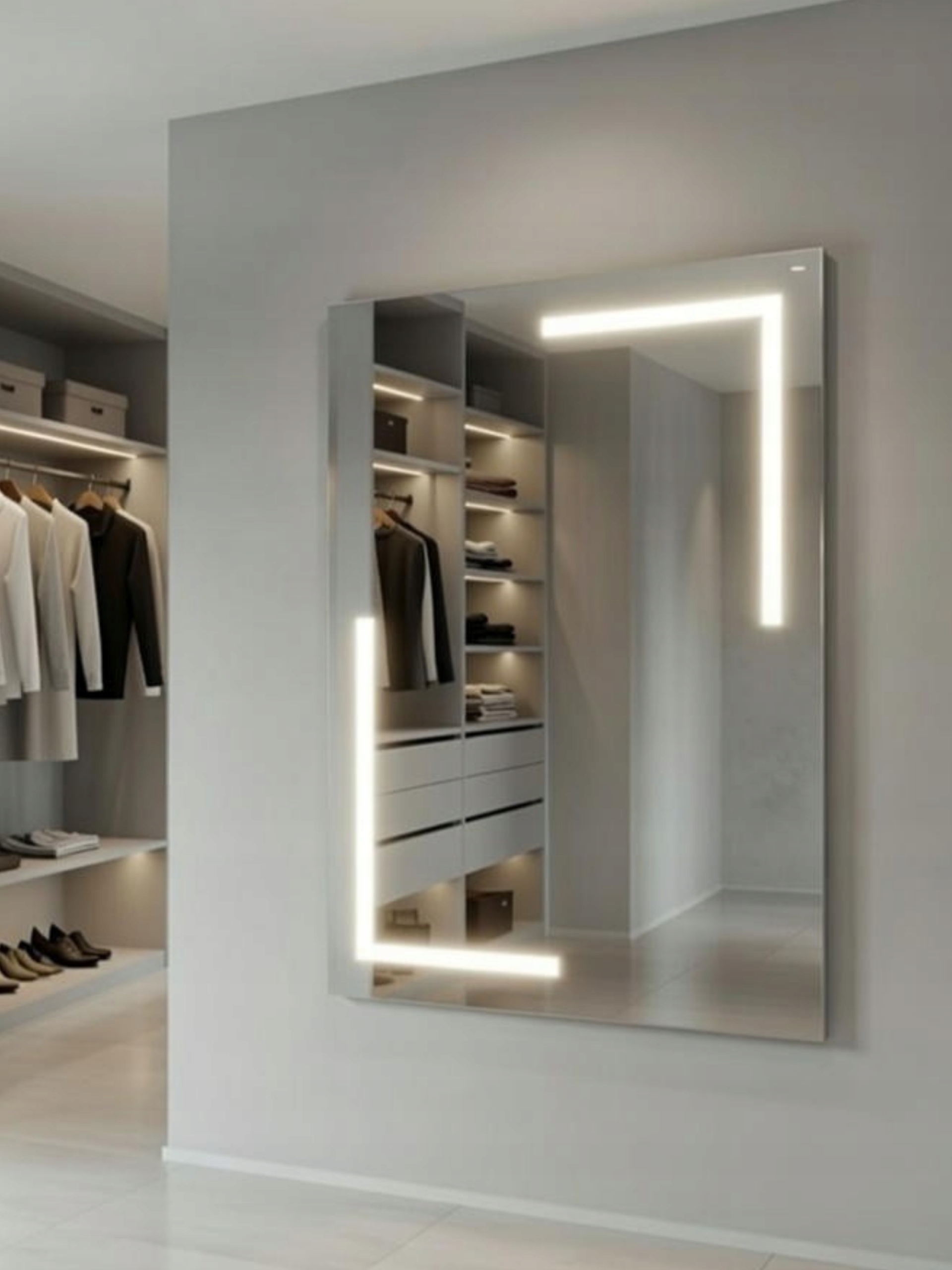 Led zrkadlo Via Lactea| 50x50 cm |Stenný spínač |Do šatníka| Vyrobené v Pl