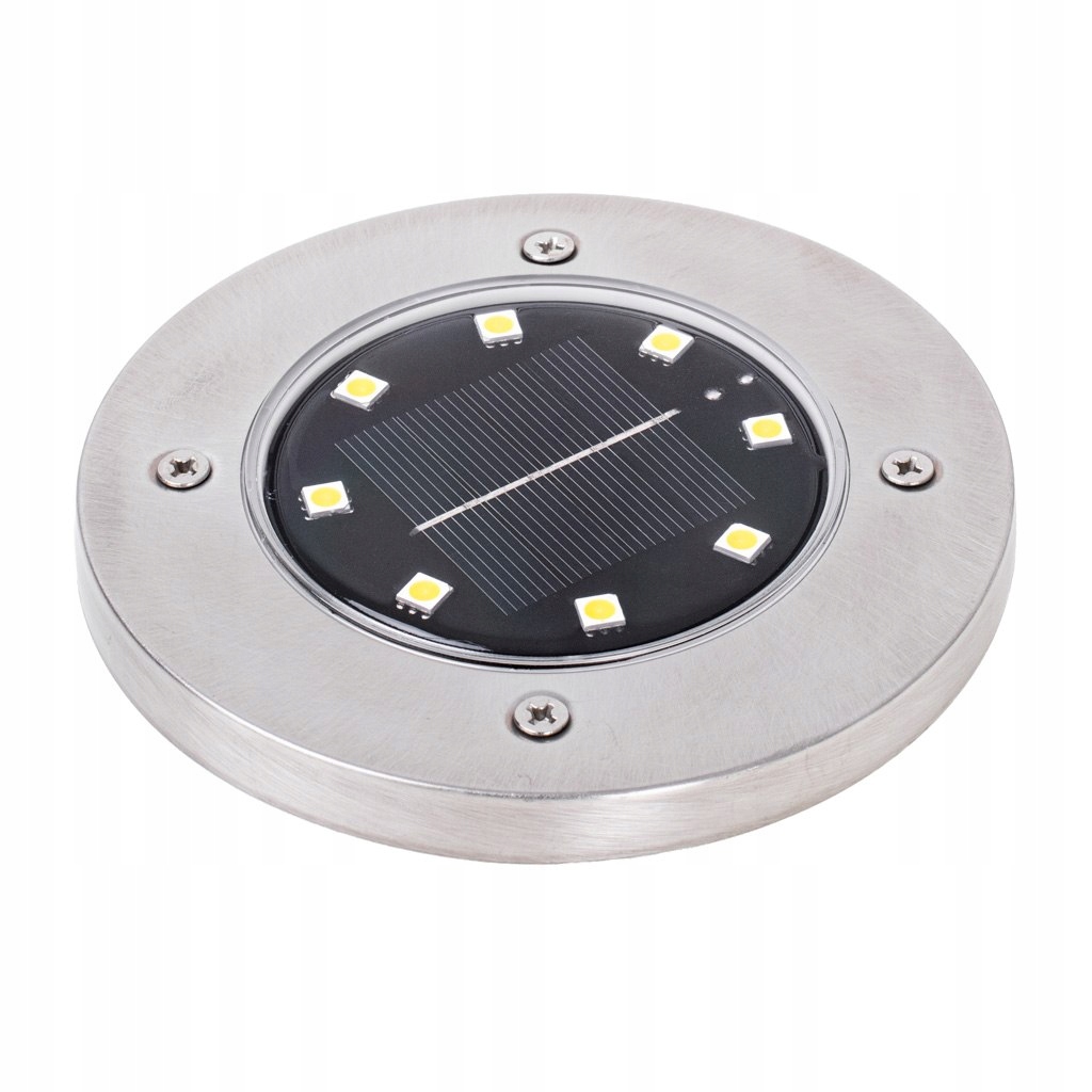 Lampy ogrodowe solarne najazdowe gruntowe 8LED 4szt. zimny biały Rodzaj lampa najazdowa