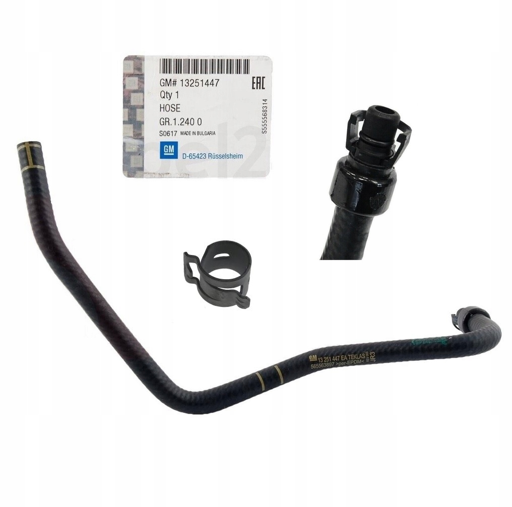 Przewód PRZELEWOWY OPEL Astra J 1.4 turbo + opaska 13251447 za 65,90 zł