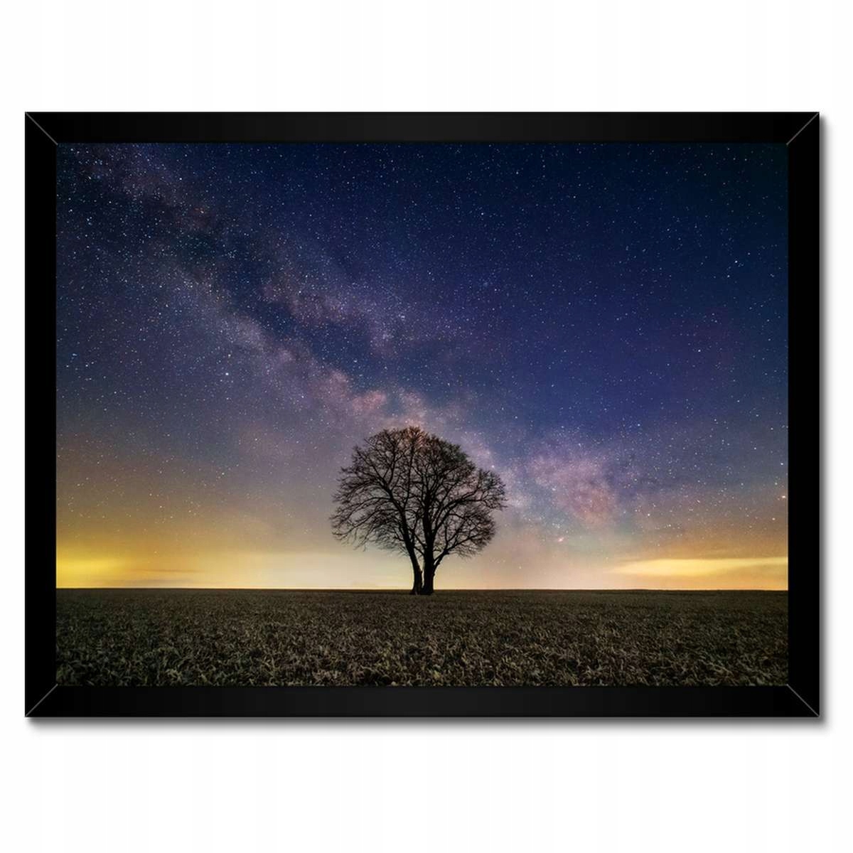 Plakáty v rámu 40x30 Osamělý strom a hvězdy