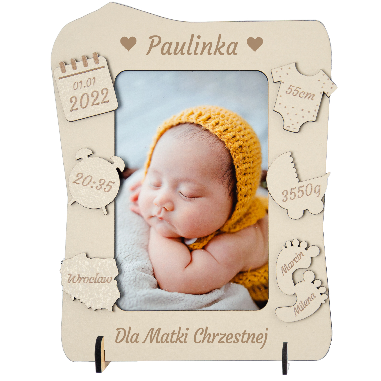 

Metryczka Ramka Na Zdjęcie upominek grawer