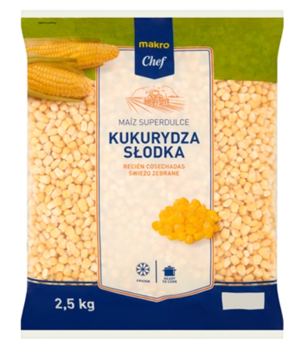 Levně Mražená sladká kukuřice Metro Chef 2,5 kg je ideální do polévek, salátů a pokrmů