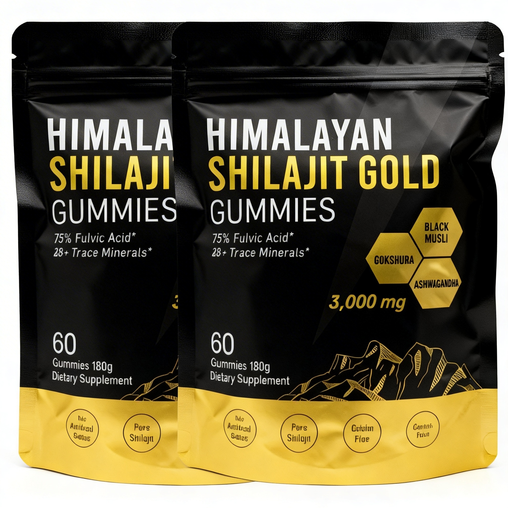 Pure Himalayan Gummies Zlaté I Bez přidaného cukru 120 g I Sáček
