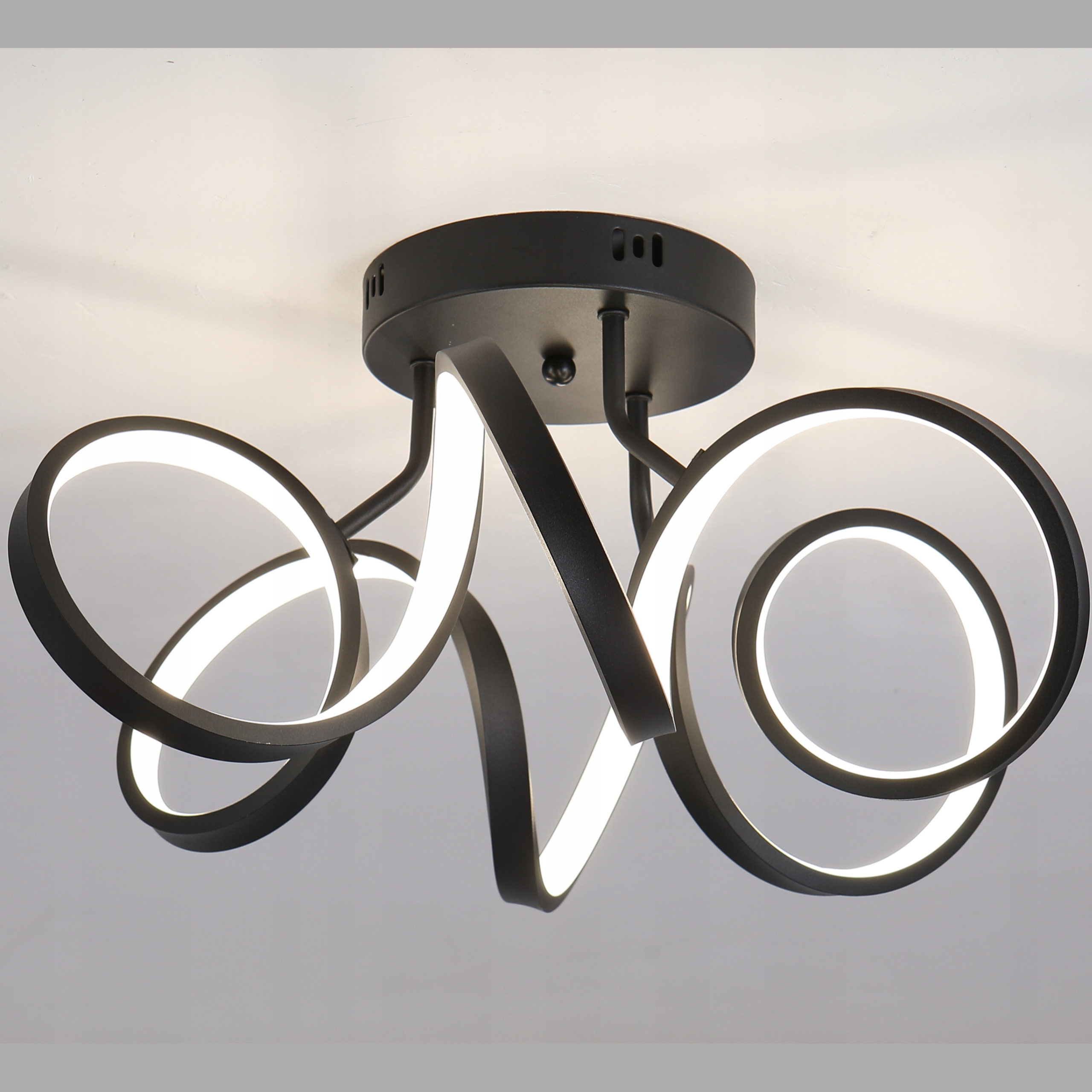 závěsné stropní svítidlo černá, moderní Led Lustr 51W 50cm 4000K