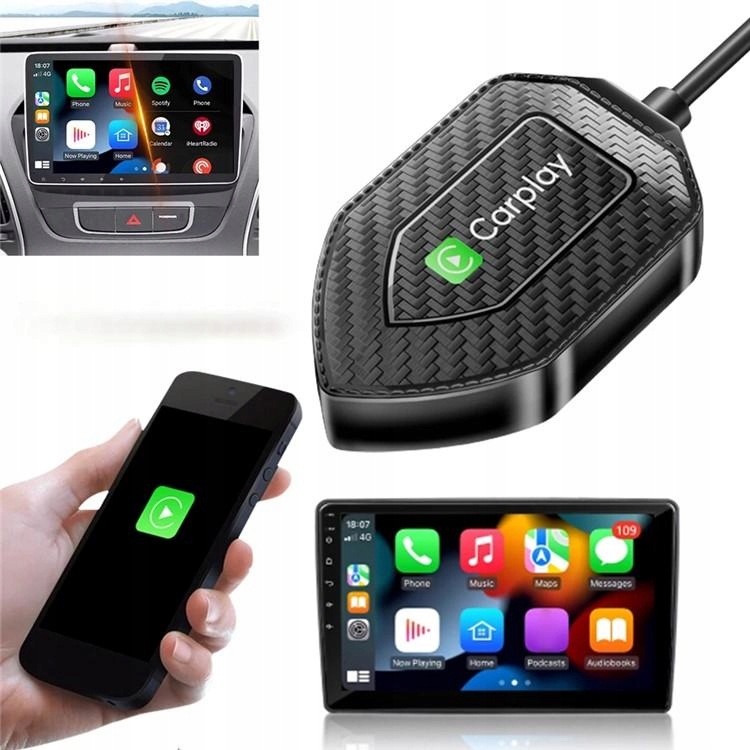 2-in-1 Wired to Wireless Carplay Android Auto Adapter Bluetooth Smart Box EAN (GTIN) 6914232400689