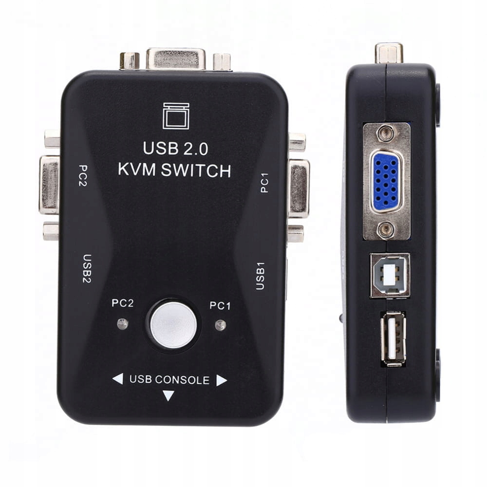 Switch KVM USB 2.0 na 2xPC 2xUSB Marka SwiatKabli