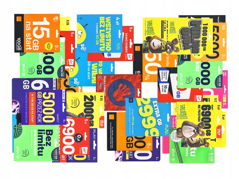 Startery Różne Mieszane mix, hurt, 33 prefiksów [33 szt.]