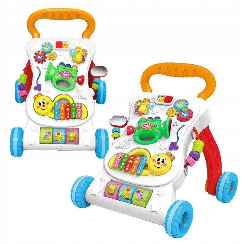 

Chodzik Interaktywny Pchacz Edukacyjny Trąbka 3w1