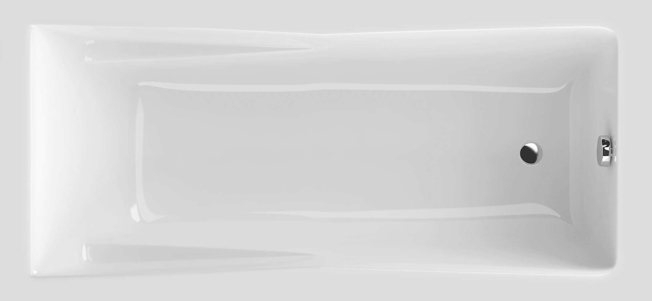 Vana Z Bílého Akrylu 180x80 Obdélníková Polská