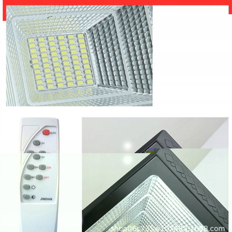 LAMPA HALOGEN LATARNIA SOLARNA Z PILOTEM 100W LED Jasność 3500 lm