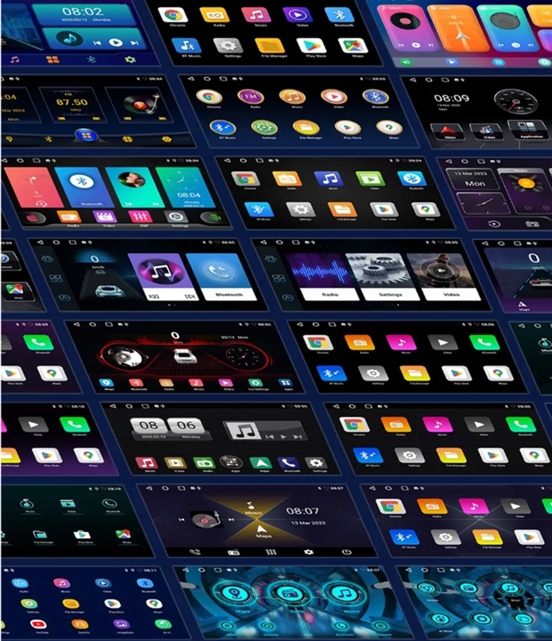 Radio Samochodowe 1DIN 10"Android 4/64 GB Bluetooth USB CarPlay AndroidAuto Radio informacja RDS pasmo AM pasmo FM