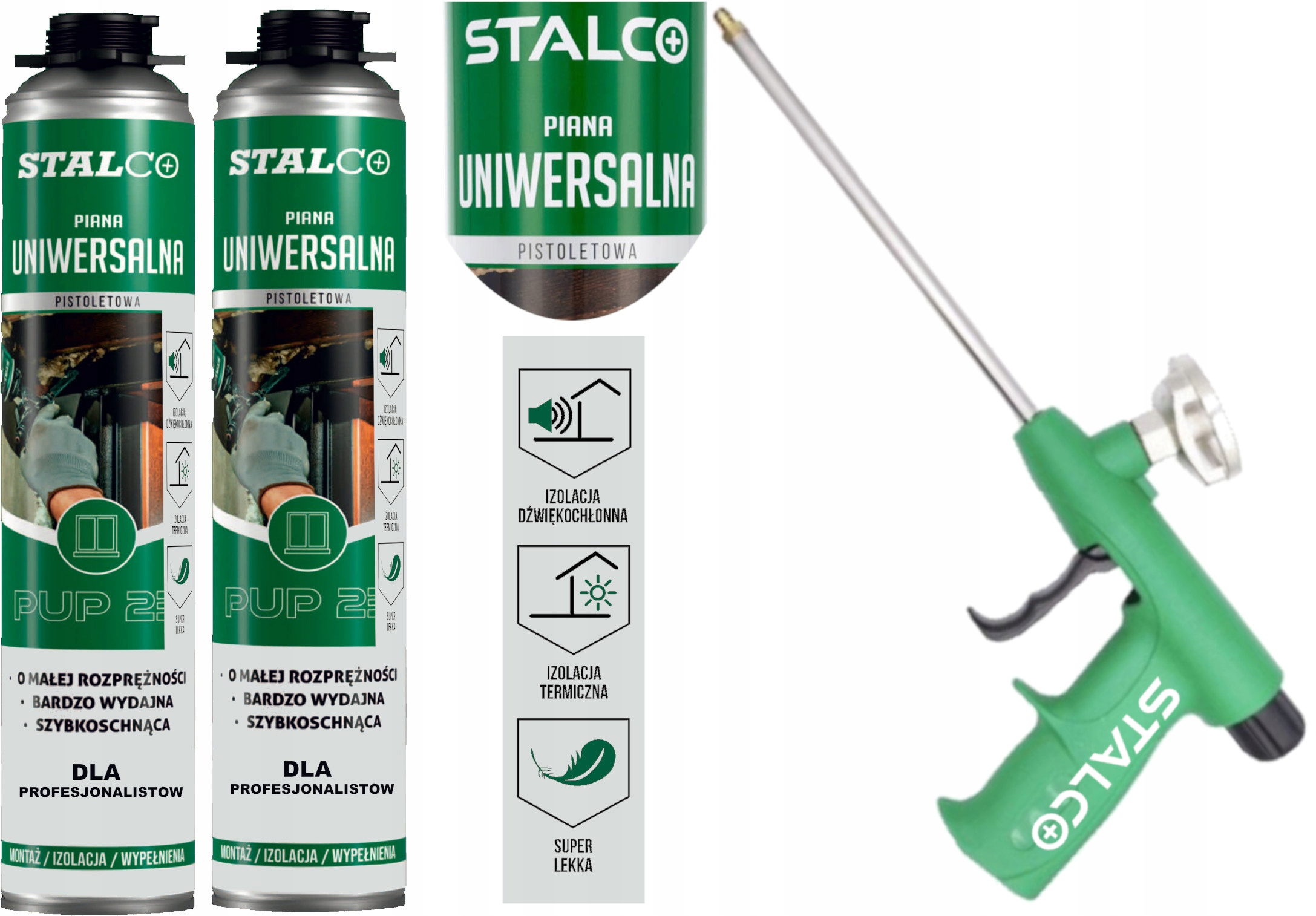 Stalco Celoroční Nízkotlaková Pěna 2x Pistole