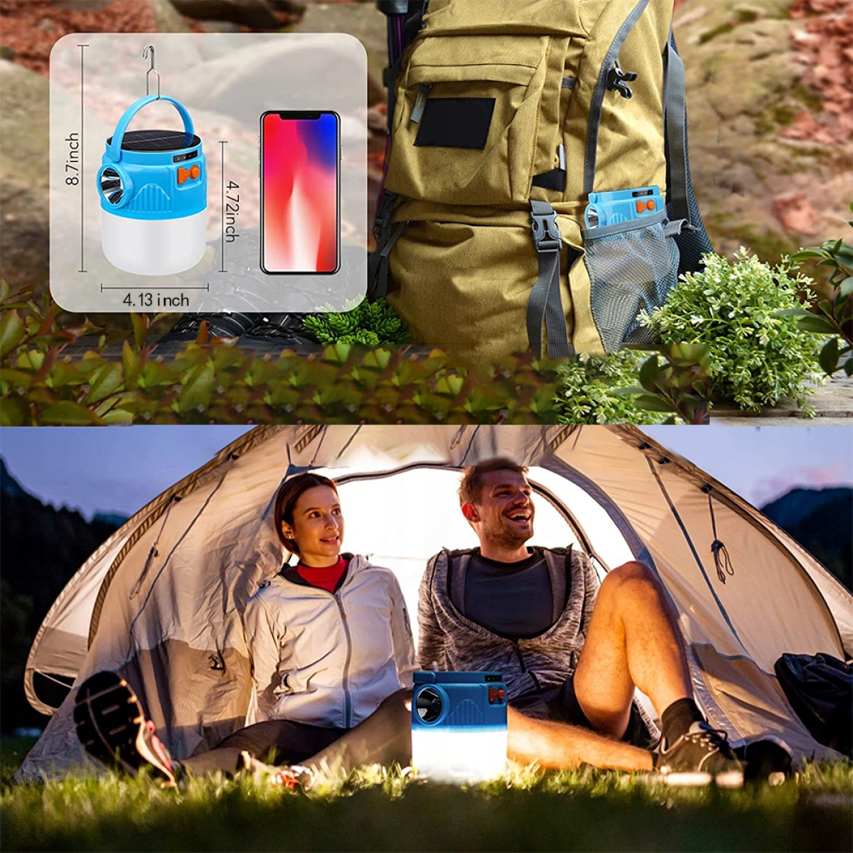 Lampka Namiotowa LED Lampka Kempingowa USB 3w1 Kod producenta light2