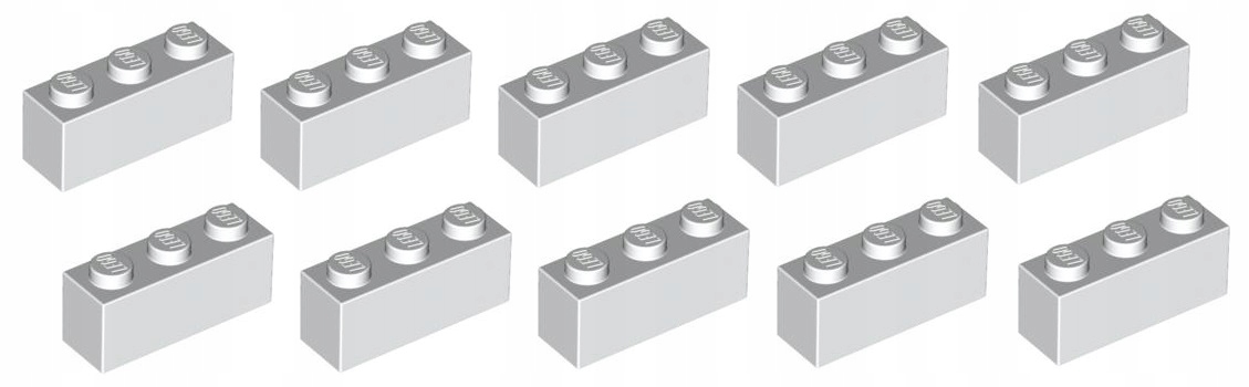 

Lego cegła 1x3 biała 10 szt. 3622 Nowa