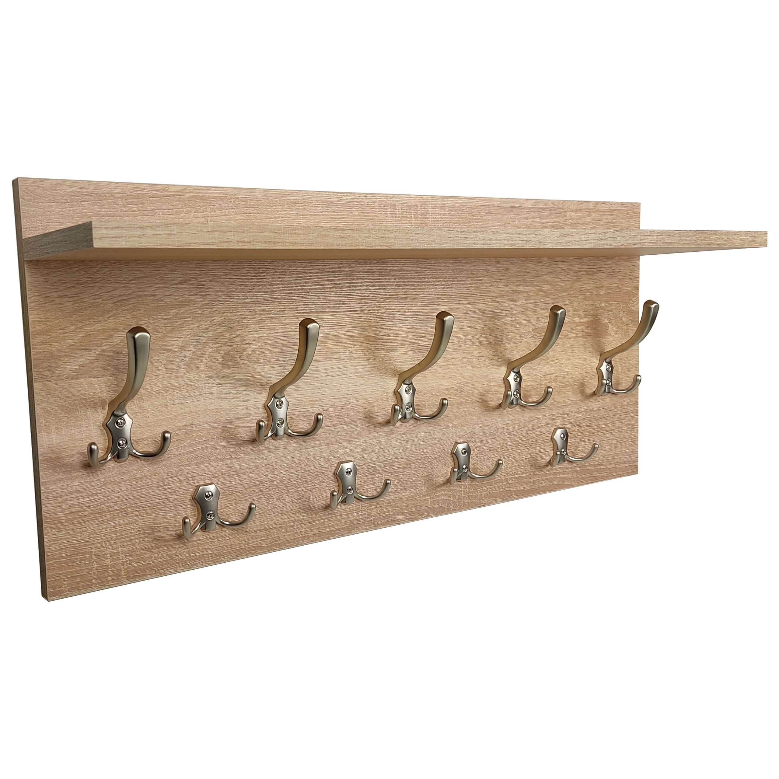 

Wieszak z Półką 80 CM Przedpokój Dąb Sonoma Satyna