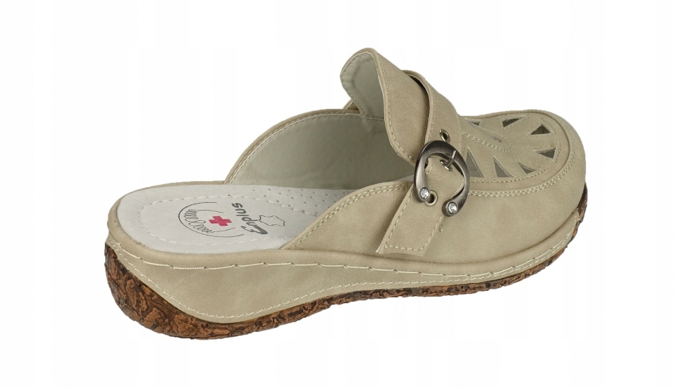 KLAPKI DAMSKIE MEDYCZNE ZDROWOTNE BEŻ 0038-6 *40 Marka inna