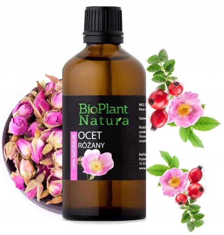 RÓŻA PŁATKI Macerat Octowy Różany (ocet ziołowy) 30ML BIOPLANT NATURA