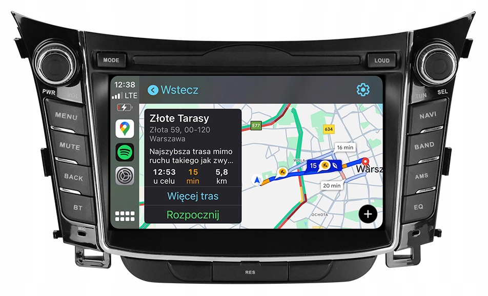 Hyundai i30 2012-2017 Radio Navigace Android Auto Carplay 8GB/128GB Dsp