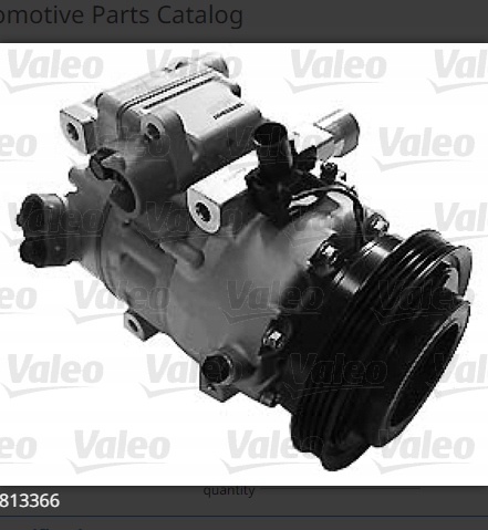 valeo 813366 Компрессор кондиционера,