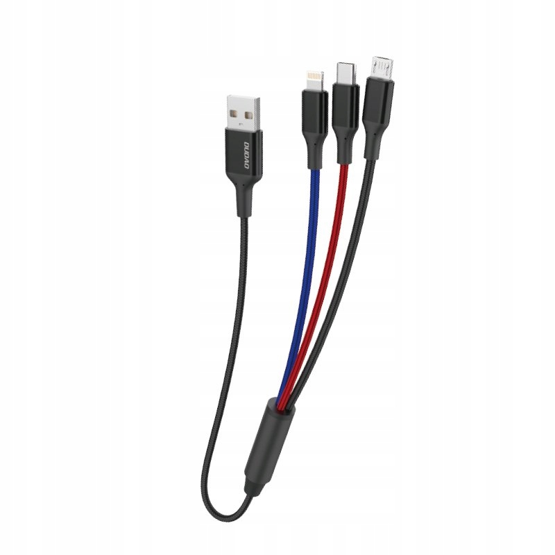 

Dudao kabel 3w1 Usb -Lightning/USB-C/microUSB 38cm