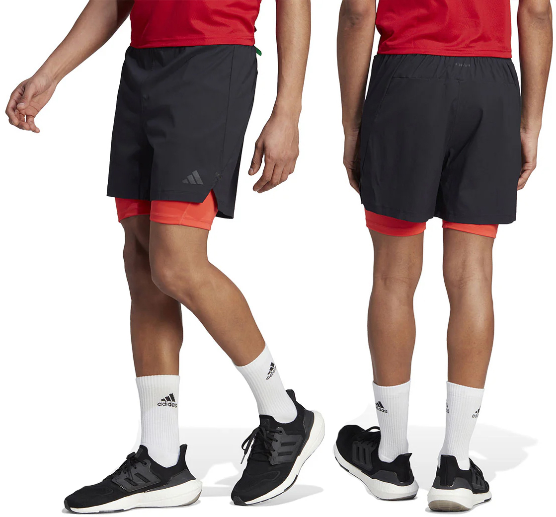 ADIDAS KRÓTKIE SPODENKI MĘSKIE SPORTOWE TERMOAKTYWNE 2W1 AEROREADY