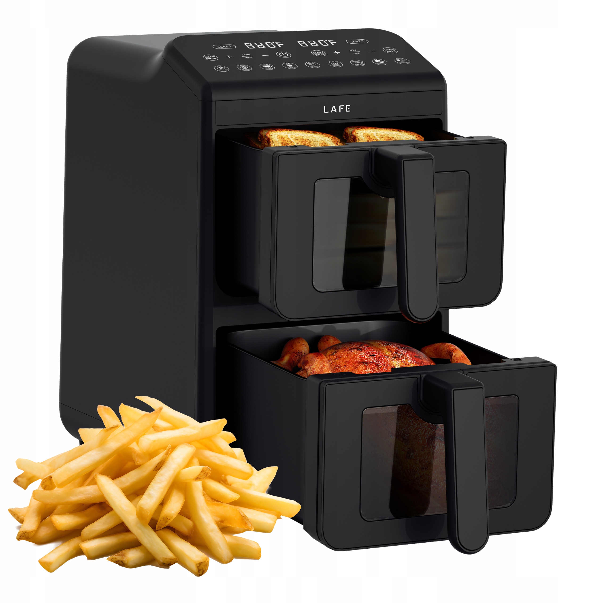 Frytownica beztłuszczowa Air Fryer frytkownica 2x5L 2 komory Podwójna Dual